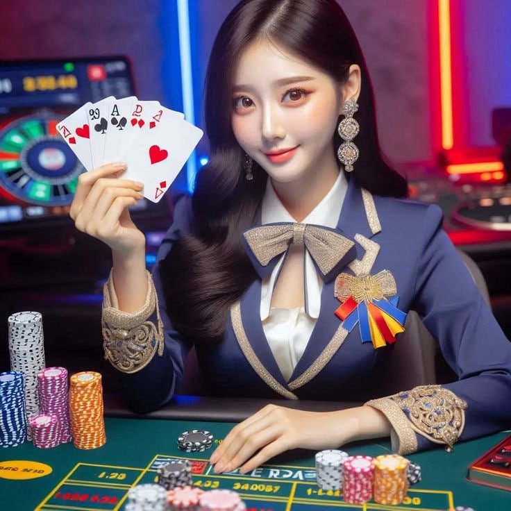 Bandar Ceme game table interface on hometogel 124 showing dealer position, player seats, and card display